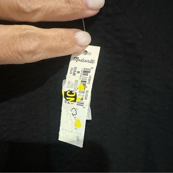 Madewell Seersucker Puff Sleeve Cutout Mini Dress - Picture 11 of 13